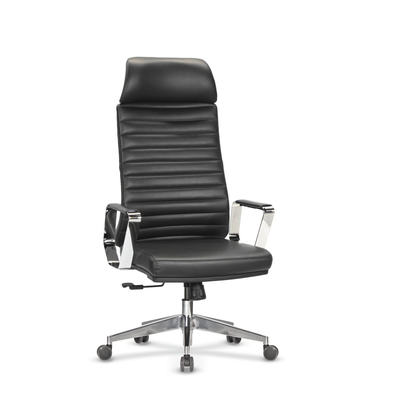 Sunset Krom Kollu Alüminyum Ayaklı Çizgili Döşemeli Yönetici Koltukları