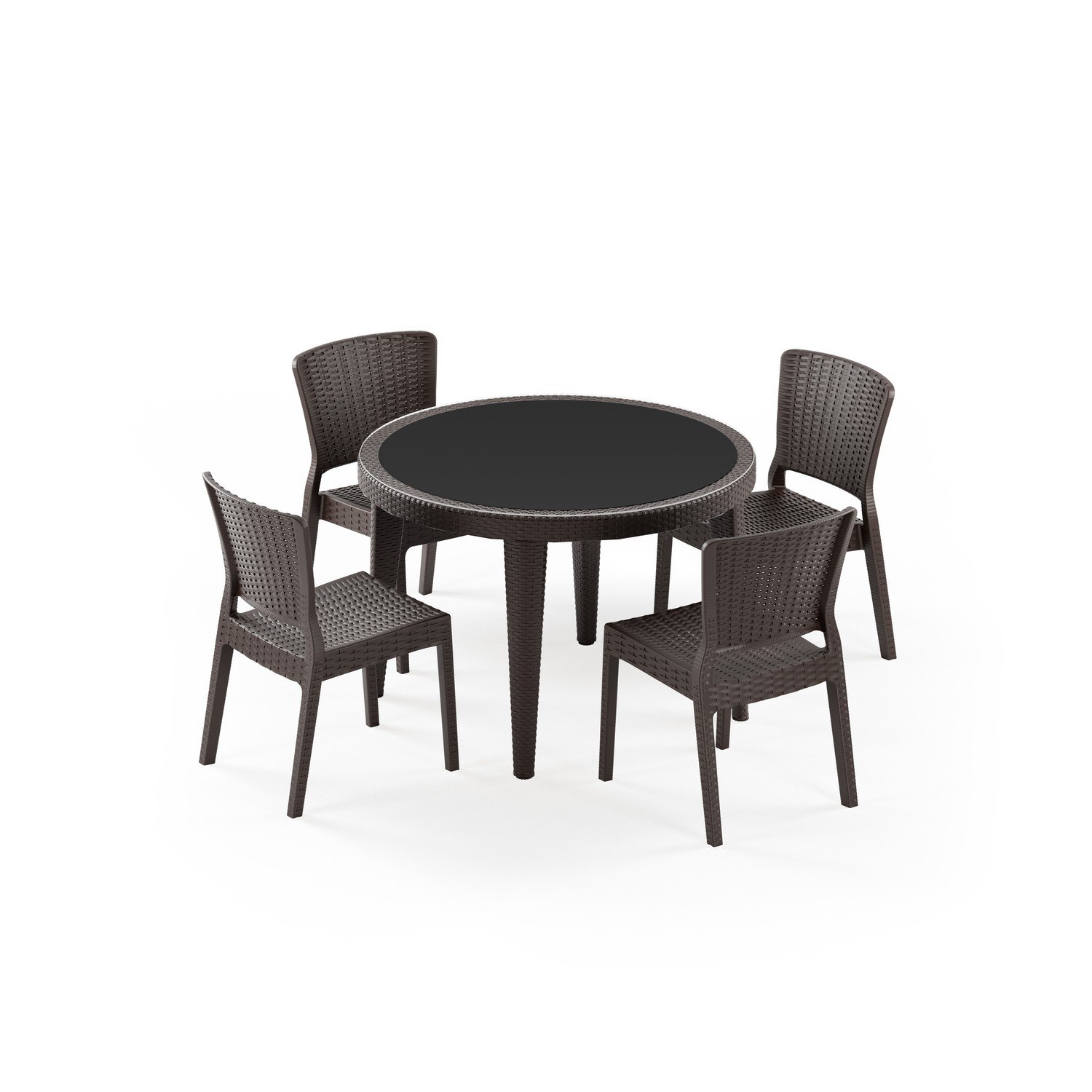 Osaka 110 ve Antares 4 Kişilik Kolçaksız Masa Takımı