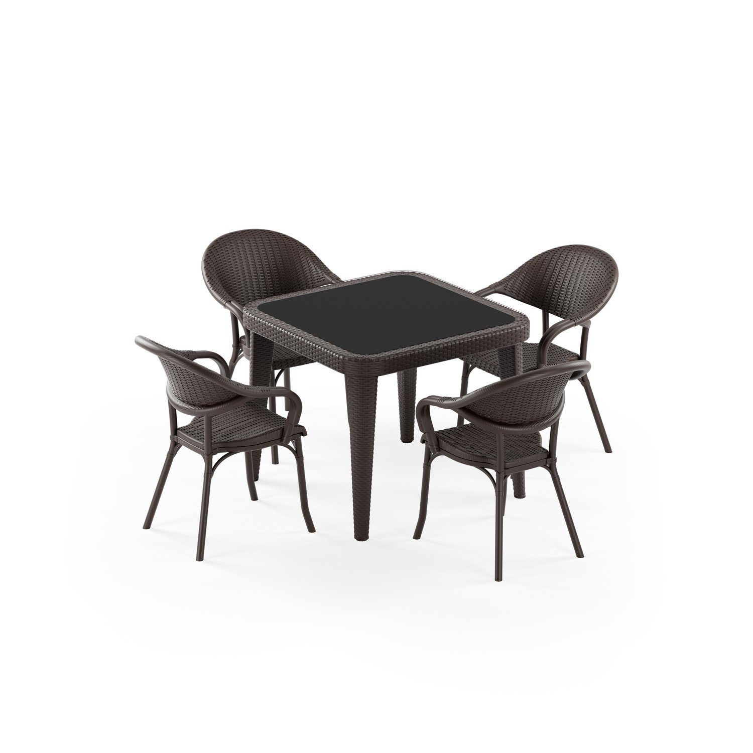 Osaka 90x90 ve Flash-R 4 Kişilik Masa Takımı