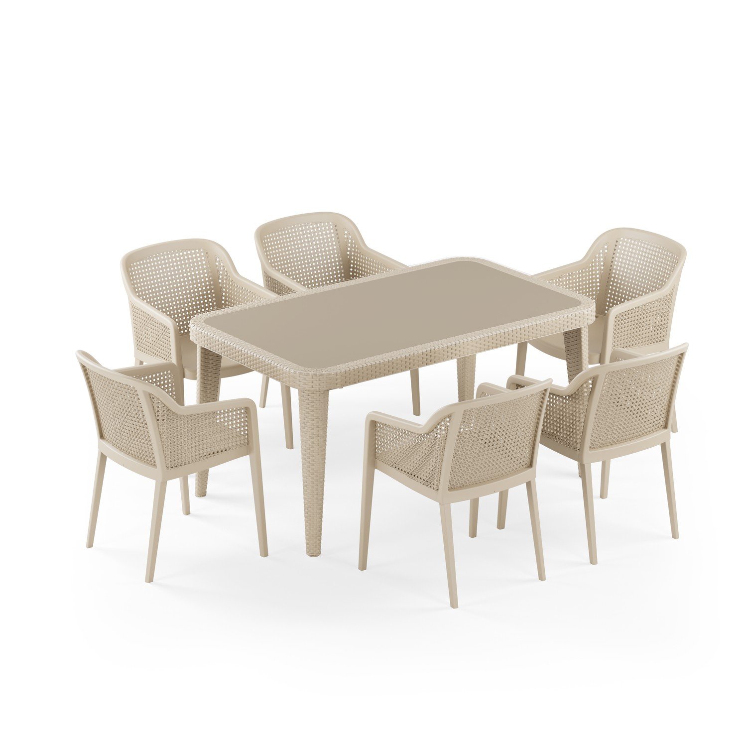 Osaka 90x150 Octa 6 Kişilik Masa Takımı