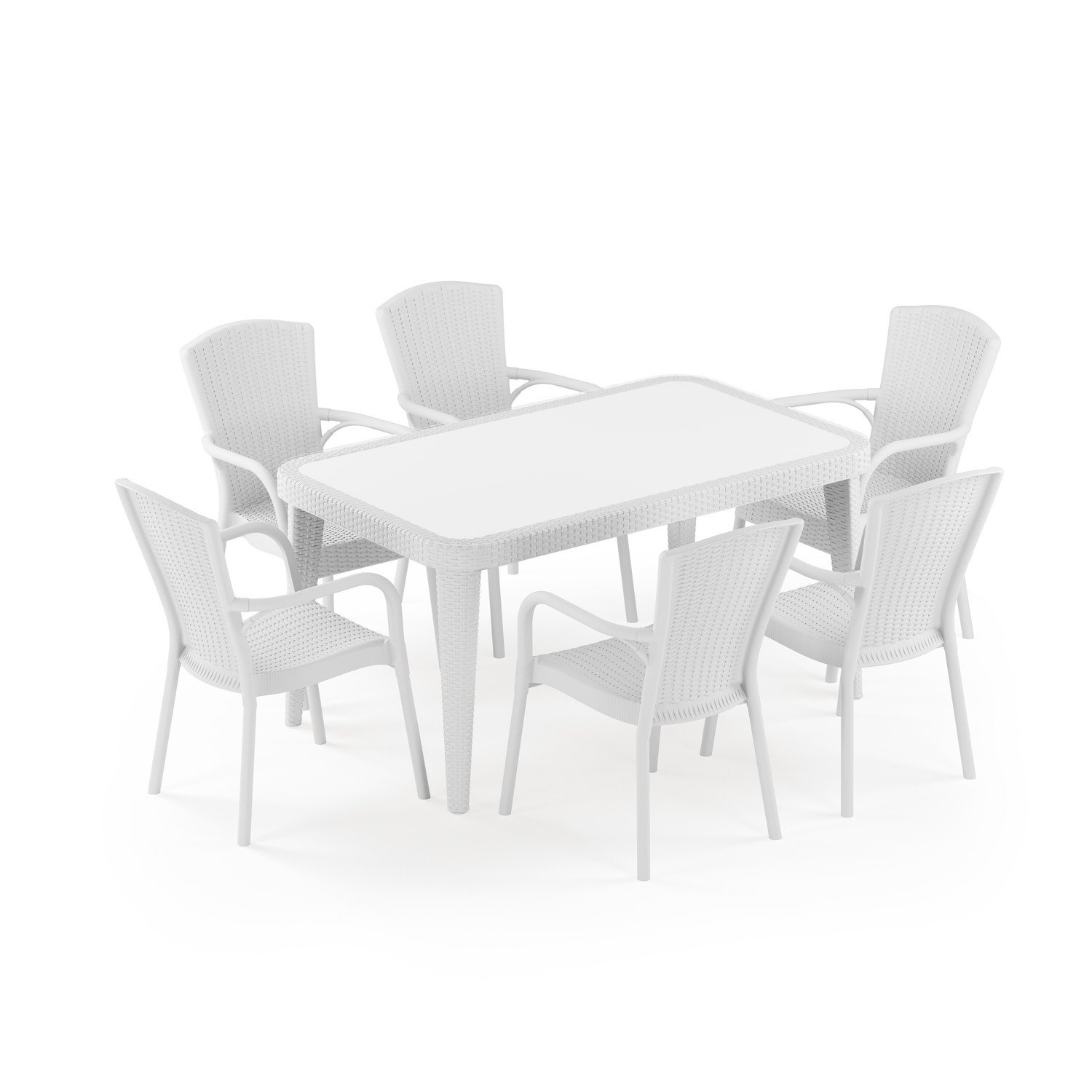 Osaka 90x150 Royal 6 Kişilik Masa Takımı