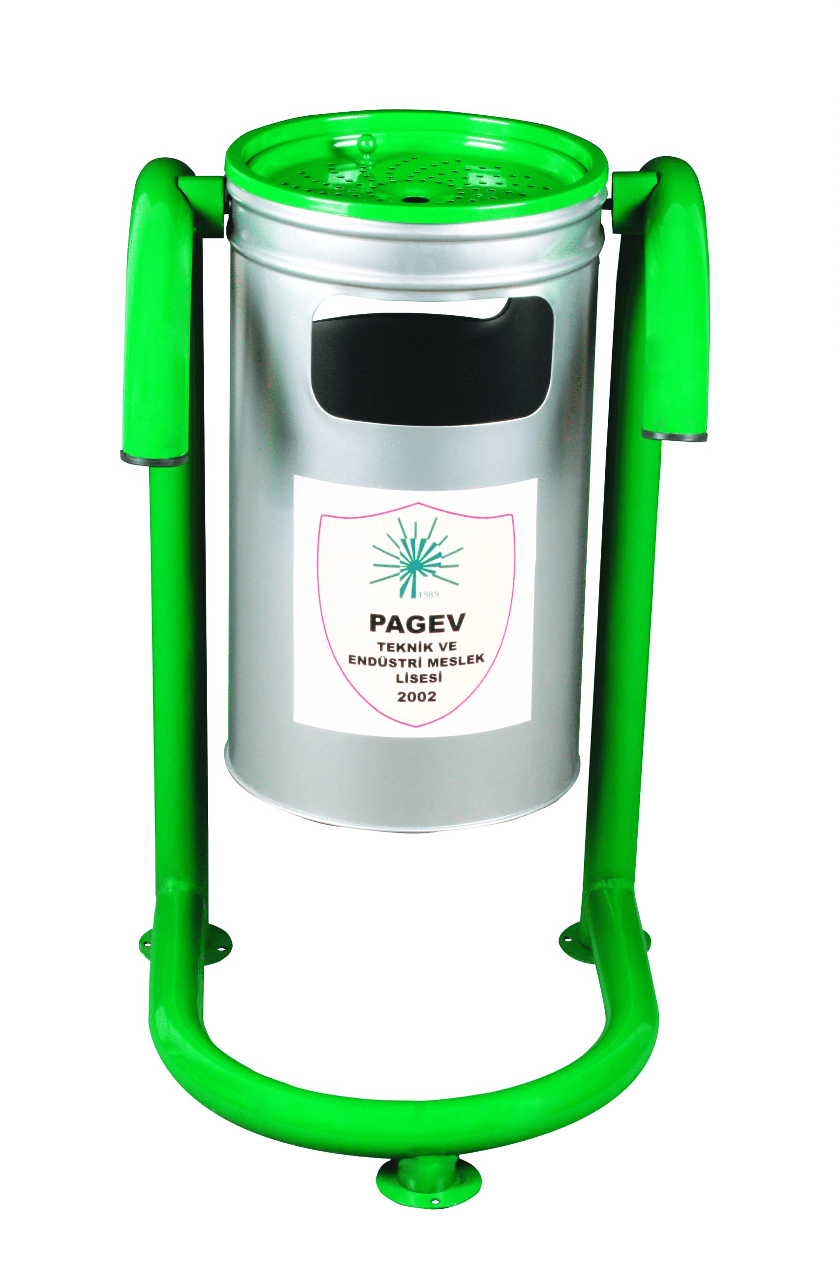 Ökçeli Kafes Tipi Dış Mekan Çöp Kovası