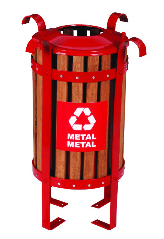 Ahşap Tipi 3’lü Geri Dönüşüm Çöp Kovası