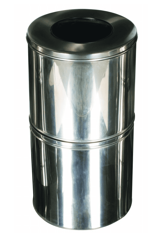 Çift Kapaklı Paslanmaz Atık Çöp Kovası